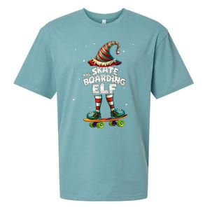 IM The Skateboarding Elf Family Matching Group Christmas Cute Gift Sueded Cloud Jersey T-Shirt