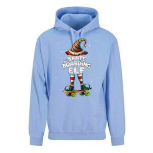 IM The Skateboarding Elf Family Matching Group Christmas Cute Gift Unisex Surf Hoodie