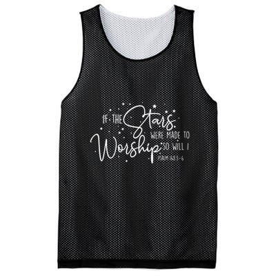 If The Stars Were Made To Worship So Will I Christian Quotes Mesh Reversible Basketball Jersey Tank