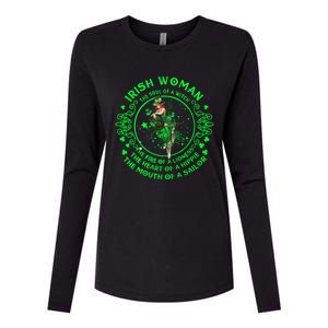 Irish The Soul Of A Witch St Patricks Day Lover Gift Womens Cotton Relaxed Long Sleeve T-Shirt