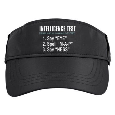 Intelligence Test Say Eye M A P Ness Funny Dad Joke Adult Drive Performance Visor