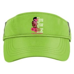 I'm The Storm Black Breast Cancer Survivor Pink Ribbon Gift Adult Drive Performance Visor