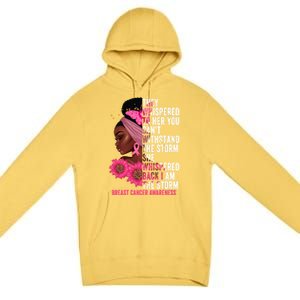 I'm The Storm Black Breast Cancer Survivor Pink Ribbon Gift Premium Pullover Hoodie