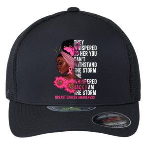 I'm The Storm Black Breast Cancer Survivor Pink Ribbon Gift Flexfit Unipanel Trucker Cap