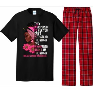 I'm The Storm Black Breast Cancer Survivor Pink Ribbon Gift Pajama Set