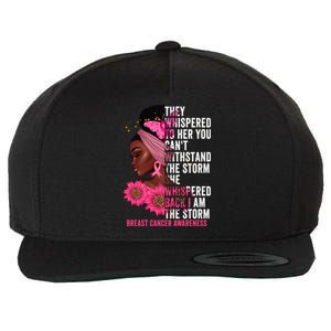 I'm The Storm Black Breast Cancer Survivor Pink Ribbon Gift Wool Snapback Cap