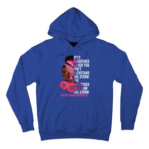 I'm The Storm Black Breast Cancer Survivor Pink Ribbon Gift Hoodie