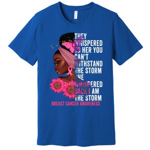 I'm The Storm Black Breast Cancer Survivor Pink Ribbon Gift Premium T-Shirt