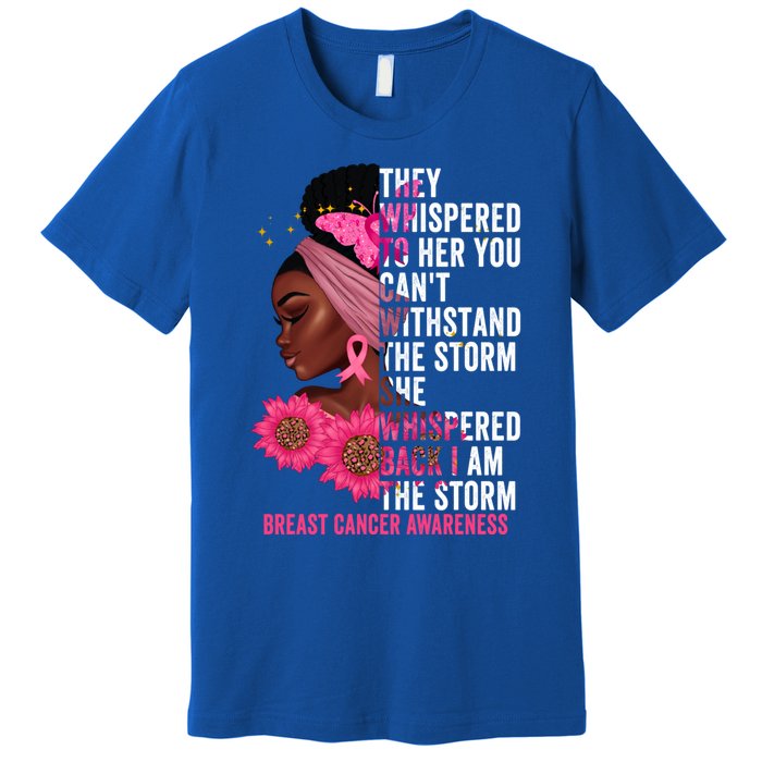 I'm The Storm Black Breast Cancer Survivor Pink Ribbon Gift Premium T-Shirt