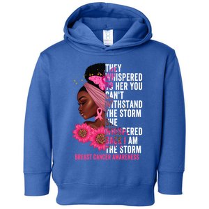 I'm The Storm Black Breast Cancer Survivor Pink Ribbon Gift Toddler Hoodie