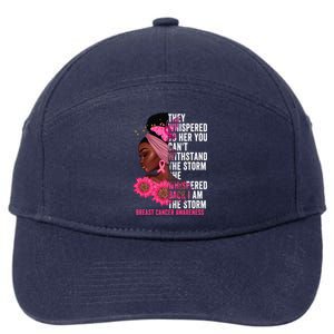 I'm The Storm Black Breast Cancer Survivor Pink Ribbon Gift 7-Panel Snapback Hat