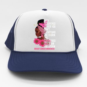 I'm The Storm Black Breast Cancer Survivor Pink Ribbon Gift Trucker Hat