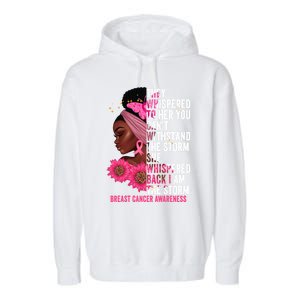 I'm The Storm Black Breast Cancer Survivor Pink Ribbon Gift Garment-Dyed Fleece Hoodie