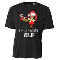 Im The Sassy Elf African American Christmas Cooling Performance Crew T-Shirt