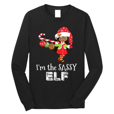 Im The Sassy Elf African American Christmas Long Sleeve Shirt