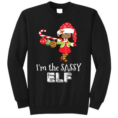 Im The Sassy Elf African American Christmas Sweatshirt