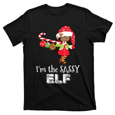 Im The Sassy Elf African American Christmas T-Shirt