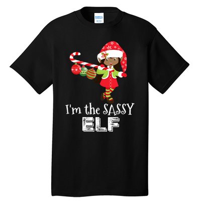 Im The Sassy Elf African American Christmas Tall T-Shirt