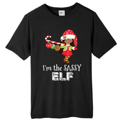 Im The Sassy Elf African American Christmas Tall Fusion ChromaSoft Performance T-Shirt