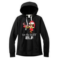 Im The Sassy Elf African American Christmas Women's Fleece Hoodie