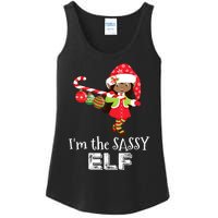 Im The Sassy Elf African American Christmas Ladies Essential Tank