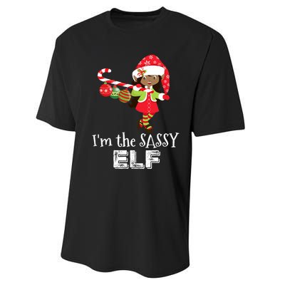 Im The Sassy Elf African American Christmas Performance Sprint T-Shirt