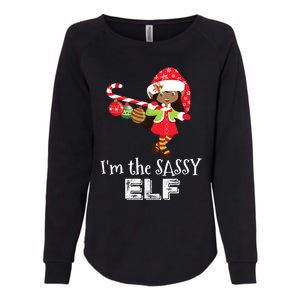 Im The Sassy Elf African American Christmas Womens California Wash Sweatshirt