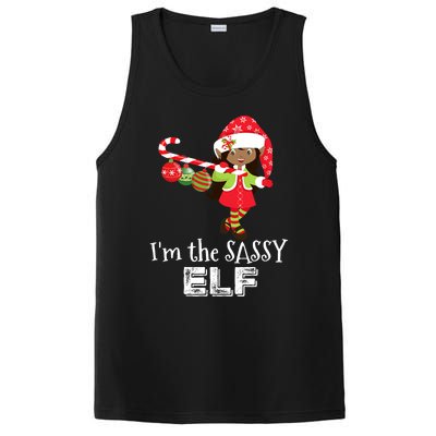 Im The Sassy Elf African American Christmas PosiCharge Competitor Tank