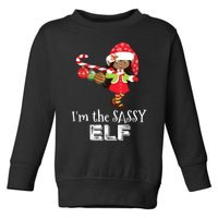 Im The Sassy Elf African American Christmas Toddler Sweatshirt