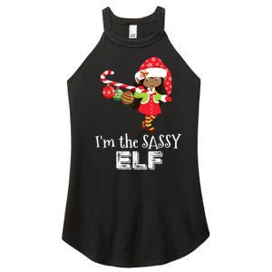 Im The Sassy Elf African American Christmas Women's Perfect Tri Rocker Tank