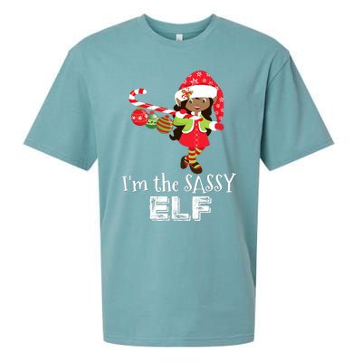 Im The Sassy Elf African American Christmas Sueded Cloud Jersey T-Shirt