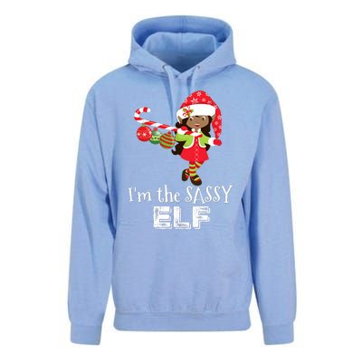 Im The Sassy Elf African American Christmas Unisex Surf Hoodie