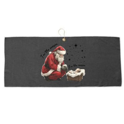 IM The Season IM The Reason Jesus Christian Christmas Gift Large Microfiber Waffle Golf Towel