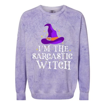 Im The Sarcastic Witch Halloween Costume Witty Witch Top Colorblast Crewneck Sweatshirt