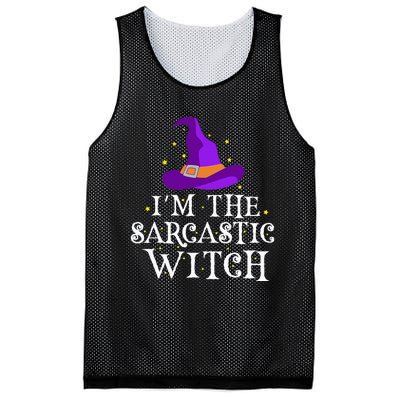 Im The Sarcastic Witch Halloween Costume Witty Witch Top Mesh Reversible Basketball Jersey Tank