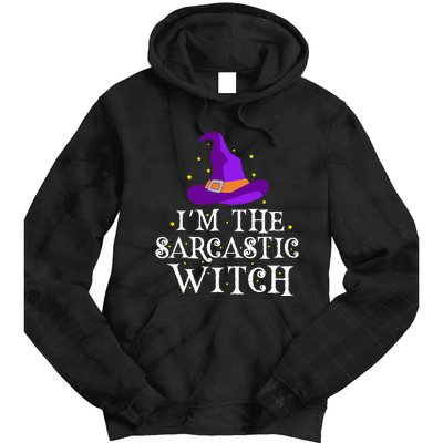 Im The Sarcastic Witch Halloween Costume Witty Witch Top Tie Dye Hoodie