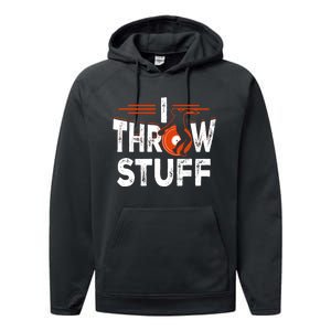 I Throw Stuff Discus Track And Field Athlete Throwers Sport Performance Fleece Hoodie