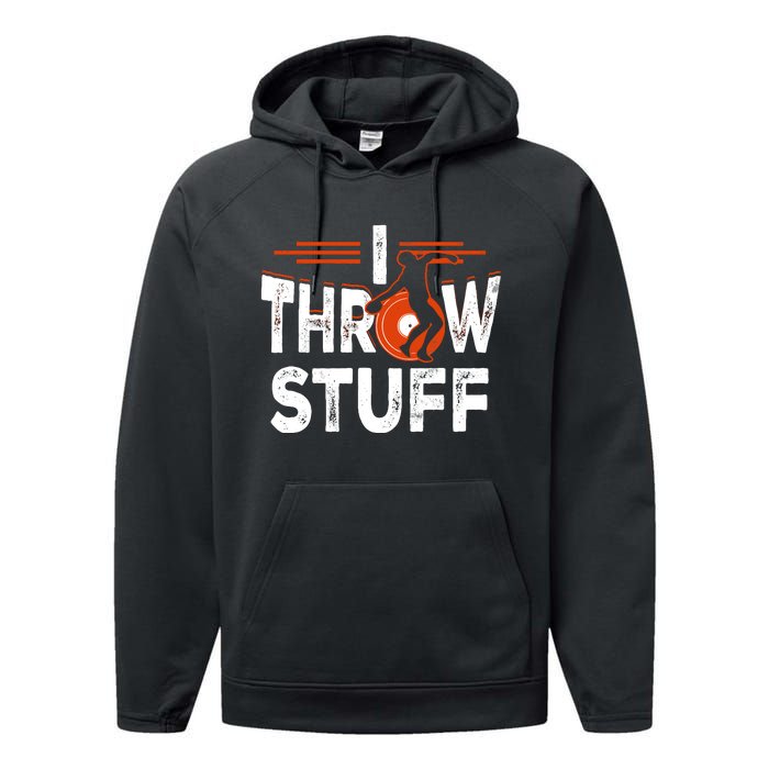 I Throw Stuff Discus Track And Field Athlete Throwers Sport Performance Fleece Hoodie