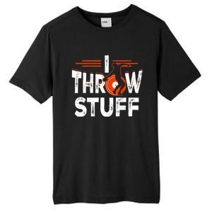 I Throw Stuff Discus Track And Field Athlete Throwers Sport Tall Fusion ChromaSoft Performance T-Shirt