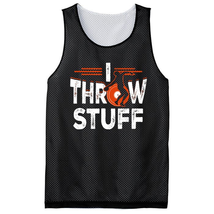 I Throw Stuff Discus Track And Field Athlete Throwers Sport Mesh Reversible Basketball Jersey Tank