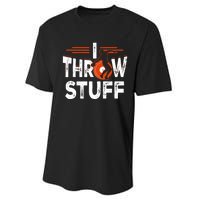 I Throw Stuff Discus Track And Field Athlete Throwers Sport Performance Sprint T-Shirt