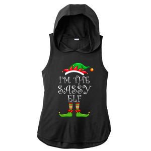 IM The Sassy Elf Gift Matching Family Group Christmas Meaningful Gift Ladies PosiCharge Tri-Blend Wicking Draft Hoodie Tank