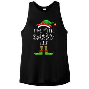 IM The Sassy Elf Gift Matching Family Group Christmas Meaningful Gift Ladies PosiCharge Tri-Blend Wicking Tank