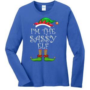 IM The Sassy Elf Gift Matching Family Group Christmas Meaningful Gift Ladies Long Sleeve Shirt