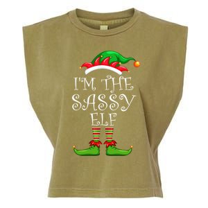 IM The Sassy Elf Gift Matching Family Group Christmas Meaningful Gift Garment-Dyed Women's Muscle Tee