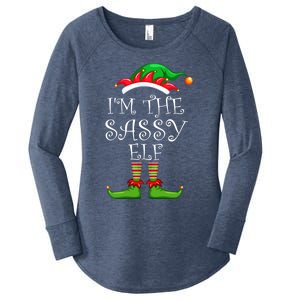 IM The Sassy Elf Gift Matching Family Group Christmas Meaningful Gift Women's Perfect Tri Tunic Long Sleeve Shirt