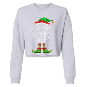 IM The Sassy Elf Gift Matching Family Group Christmas Meaningful Gift Cropped Pullover Crew