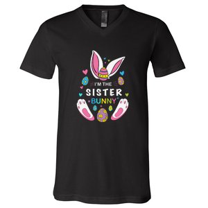 I’m The Sister Bunny Matching Family Easter Day Gift V-Neck T-Shirt