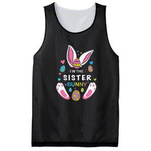 I’m The Sister Bunny Matching Family Easter Day Gift Mesh Reversible Basketball Jersey Tank