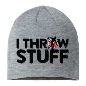 I Throw Stuff Shot Put Athlete Throwing Discus Track Field Sustainable Beanie